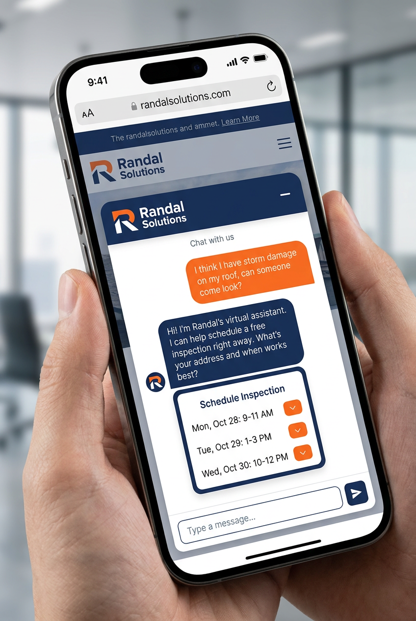 Chat with Randal Solutions — schedule a free inspection right from your phone
